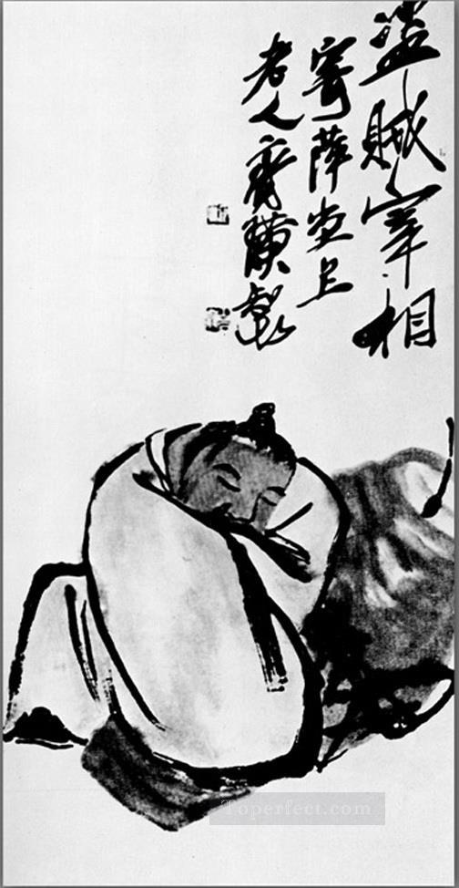 Qi Baishi drunkard old China ink Oil Paintings